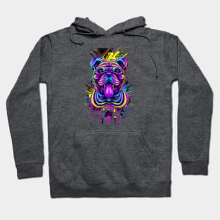 Cool Bulldog Dog Mural Painting Hoodie